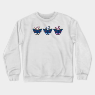 Three Chibis (Books) Crewneck Sweatshirt